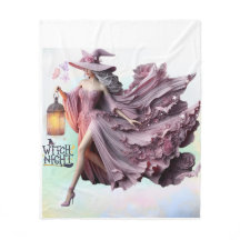 Elegant Witch Night Enchanting Halloween Blanket