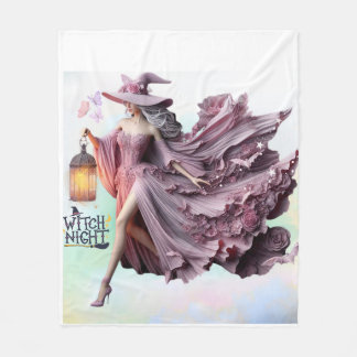 Elegant Witch Night Enchanting Halloween Blanket Fleecefilt