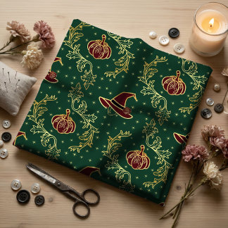 Elegant Witchy Whimsigoth Halloween-mönster Tyg