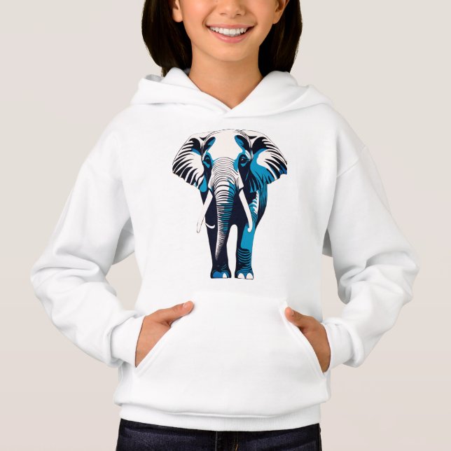 Elegant Woman-Elephant-konturdesign - T Shirt (Framsida)