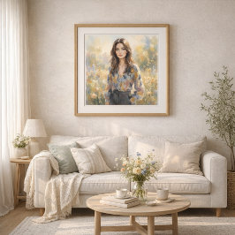 Elegant Woman Impressionist Style Art  Poster