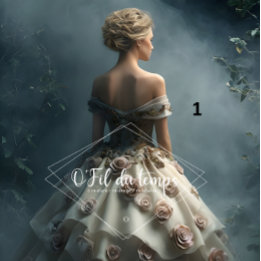 Elegant Woman in Opulent Ball Gown