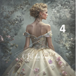 Elegant Woman in Opulent Ball Gown