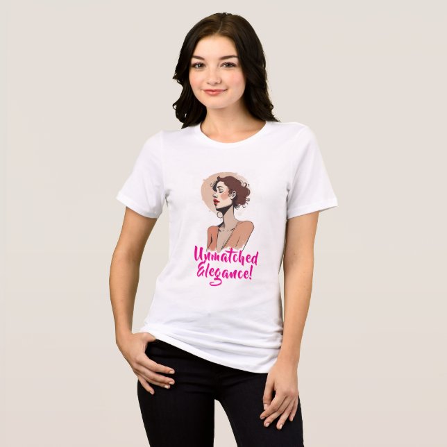 Elegant Woman Porträtt T Shirt (Framsida Full)