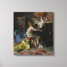 Elegant Woman som spelar Piano (Giovanni Boldini)