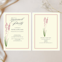 Elegant Womans Pastel Wildblomma Farewell Party