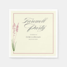 Elegant Womans Pastel Wildblomma Farewell Party