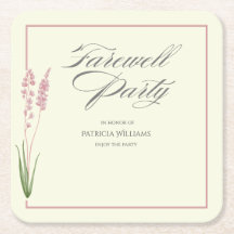 Elegant Womans Pastel Wildblomma Farewell Party