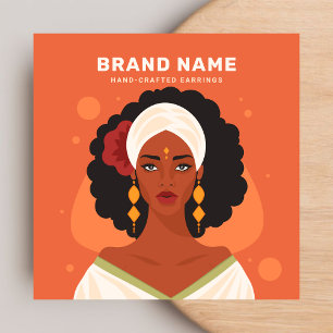 Elegant Women Designer Jewelry Earrings Holder Fyrkantigt Visitkort