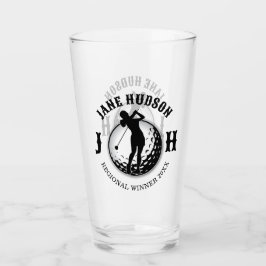 Elegant Women Golf Monogram Design Glaskopp