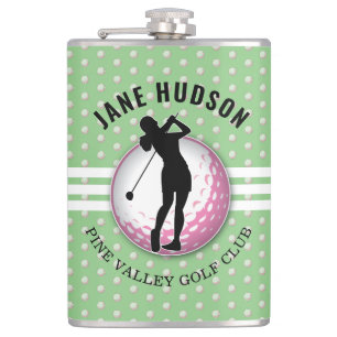 Elegant Women Golfer Design Flask Fickplunta
