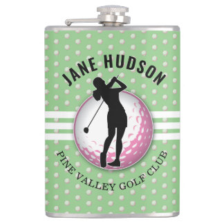 Elegant Women Golfer Design Flask Fickplunta