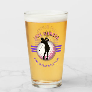 Elegant Women Golfer Design Glaskopp