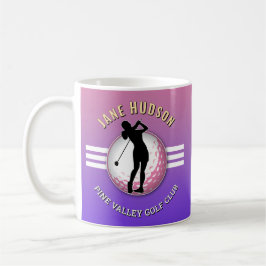 Elegant Women Golfer Design Kaffemugg