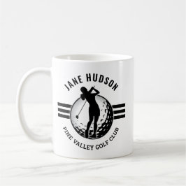 Elegant Women Golfer Design Kaffemugg