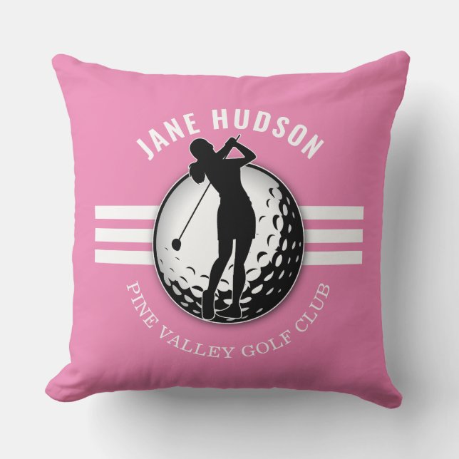 Elegant Women Golfer Design Kudde (Framsida)