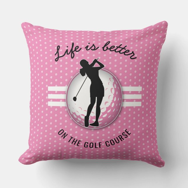 Elegant Women Golfer Design Kudde (Framsida)