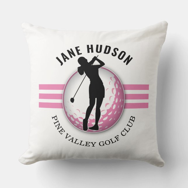 Elegant Women Golfer Design Kudde (Framsida)