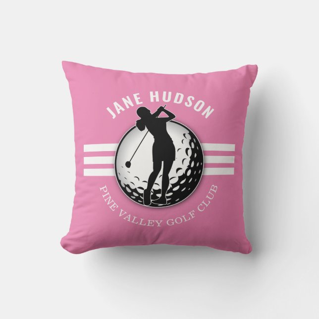 Elegant Women Golfer Design Kudde (Framsida)