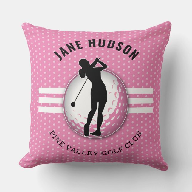Elegant Women Golfer Design Kudde (Framsida)