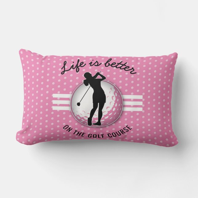 Elegant Women Golfer Design Lumbarkudde (Framsida)