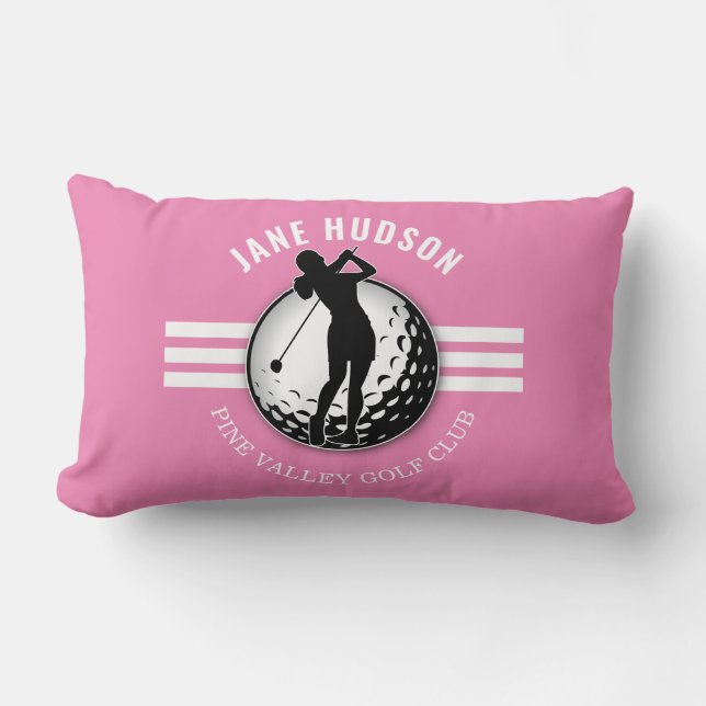 Elegant Women Golfer Design Lumbarkudde (Framsida)