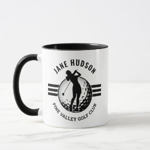 Elegant Women Golfer Design Mugg