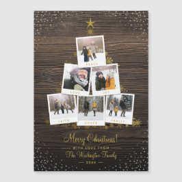 Elegant Wood & Guld jul - multifoto Collage