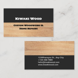 Elegant Wood-look-golvering Visitkort
