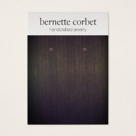 Elegant Wood Soft Silver Earring Visning Card Visitkort