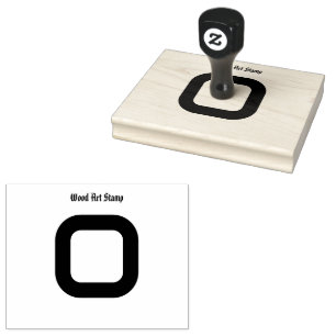 Elegant Wooden-Frimärke Anpassade Text Jet Black Stämpel