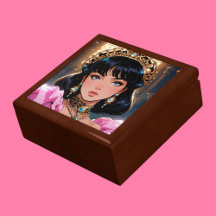 Elegant Wooden Jewelry Keepsak Box