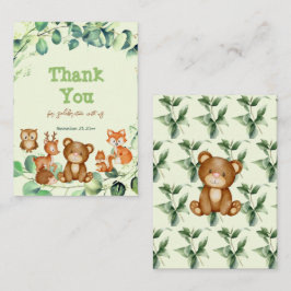 Elegant Woodland Animals Greenery Eucalyptus Anteckningskort