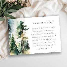 Elegant Woodland Bokar for Baby Shower Tilläggskort