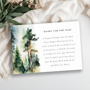 Elegant Woodland Bokar for Baby Shower Tilläggskort