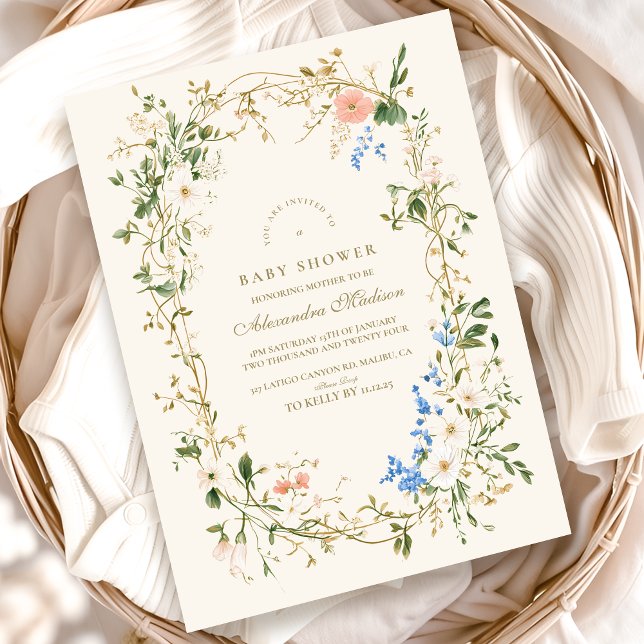 Elegant Woodland Fern Baby Shower Inbjudningar (Skapare uppladdad)