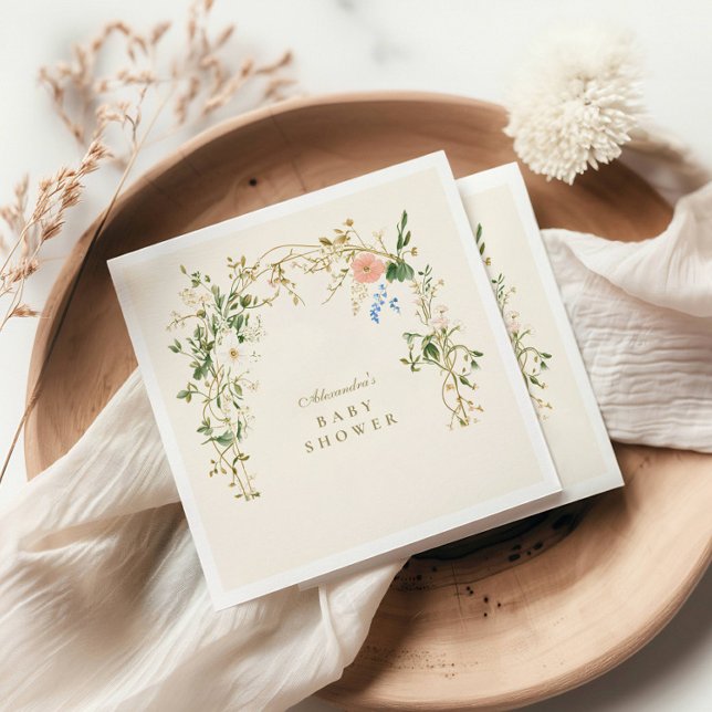 Elegant Woodland Fern Baby Shower Pappersservett (Skapare uppladdad)