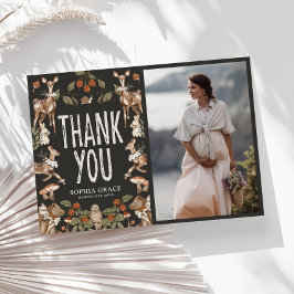 Elegant Woodland Forest Baby Shower Photo Tack Kort