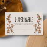 Elegant Woodland Forest Diaper Raffle Tilläggskort<br><div class="desc">Elegant Woodland Forest Diaper Raffle-kuvert Card</div>