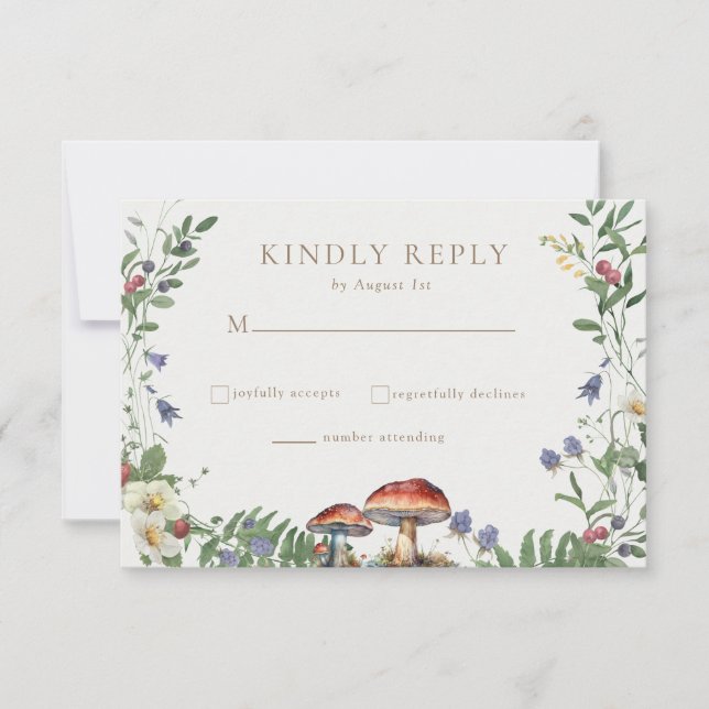 Elegant Woodland | Forest Wedding OSA Kort (Framsida)