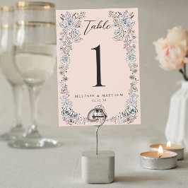 Elegant Woodland Fox Blommigt Sketch Fairytale Bordsnummer