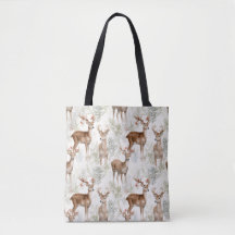 Elegant Woodland Hjort Tote Bag - Naturinspirerad