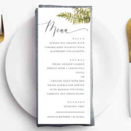Elegant Woodland Wedding | Minimalist Forest Fern Meny