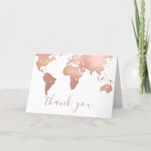 Elegant World Map Travel Äventyr Baby Shower Tack Kort