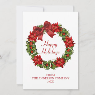 Elegant Wreath Company God Jul Julkort