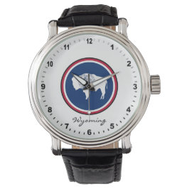 Elegant Wyoming Watch & Wyoming Flagga / USA Armbandsur