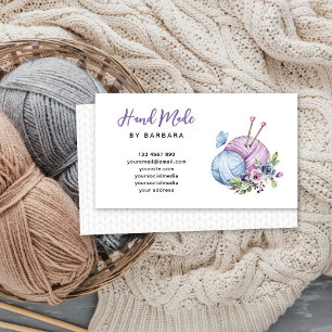 Elegant Yarn Knitting Nål Visitkort