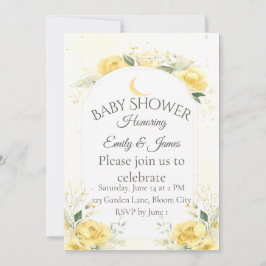Elegant Yellow Daffodil Baby Shower Invitation Inbjudningar