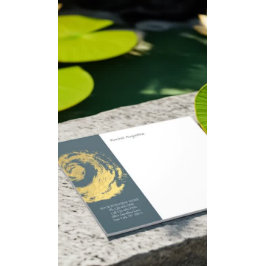 Elegant YOGA Blue & Guld ZEN Symbol Brushstrokes Anteckningsblock