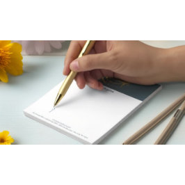 Elegant YOGA Blue & Guld ZEN Symbol Brushstrokes Anteckningsblock